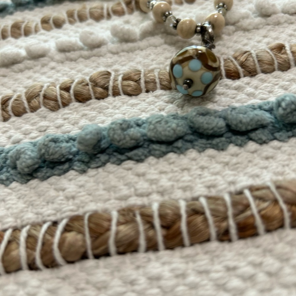 Beautiful unique hand painted bead necklace vintage one of a kind - Picture 2 of 6